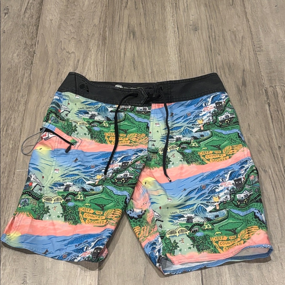 Volcom Mod-Tech Black and Gray Board Shorts